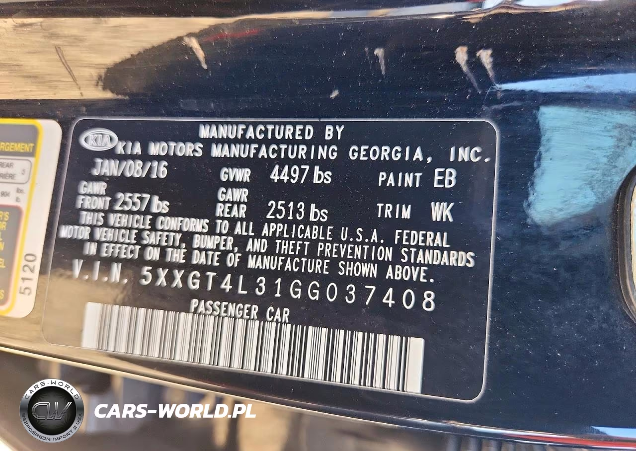 2016 Kia Optima Lx VIN:5XXGT4L31GG037408 - 12