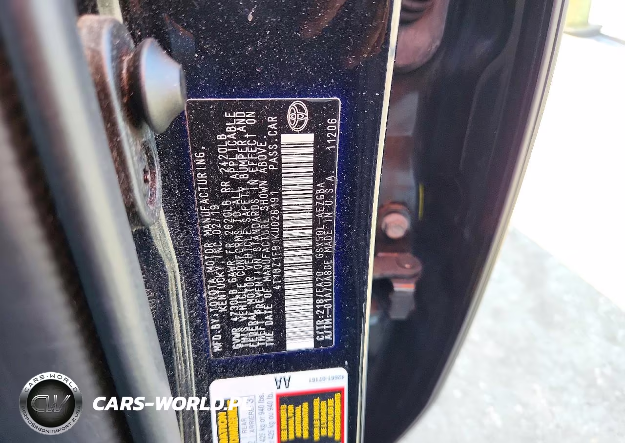 2019 Toyota Avalon Xle VIN:4T1BZ1FB1KU026191 - 12
