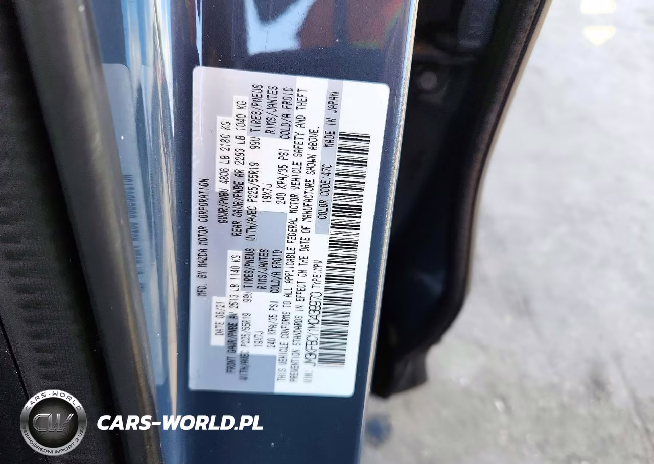 2021 Mazda Cx-5 Carbon Edition VIN:JM3KFBCY1M0439970 - 13