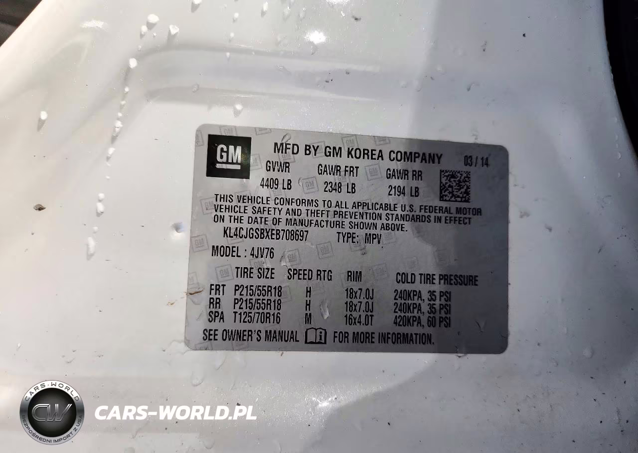 2014 Buick Encore VIN:KL4CJGSBXEB708697 - 14
