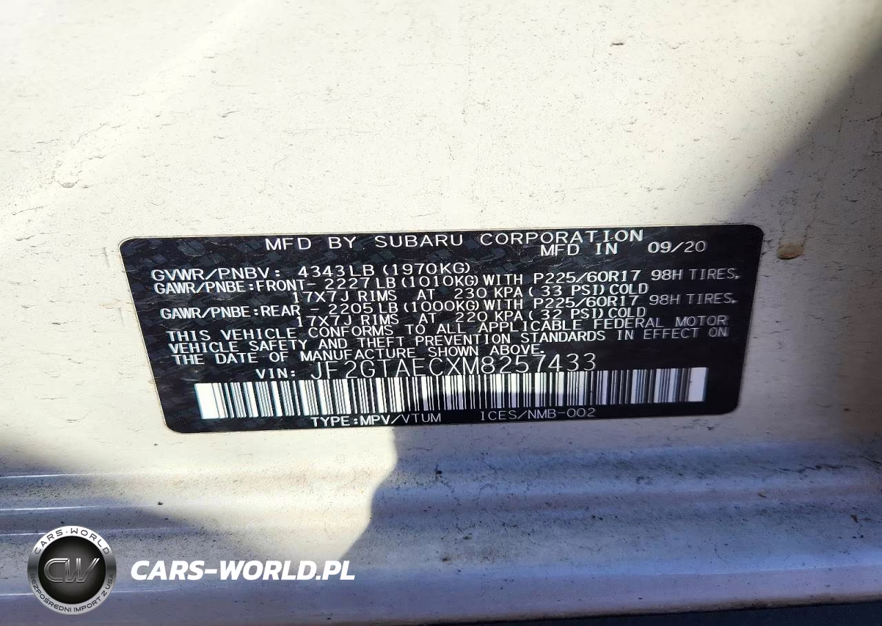 2021 Subaru Crosstrek Premium VIN:JF2GTAECXM8257433 - 13