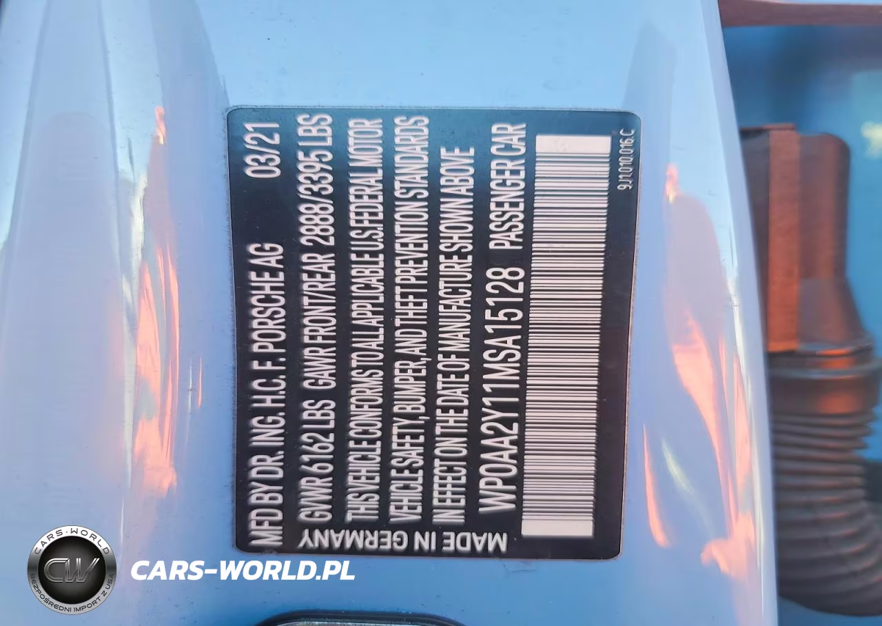 2021 Porsche Taycan VIN:WP0AA2Y11MSA15128 - 12