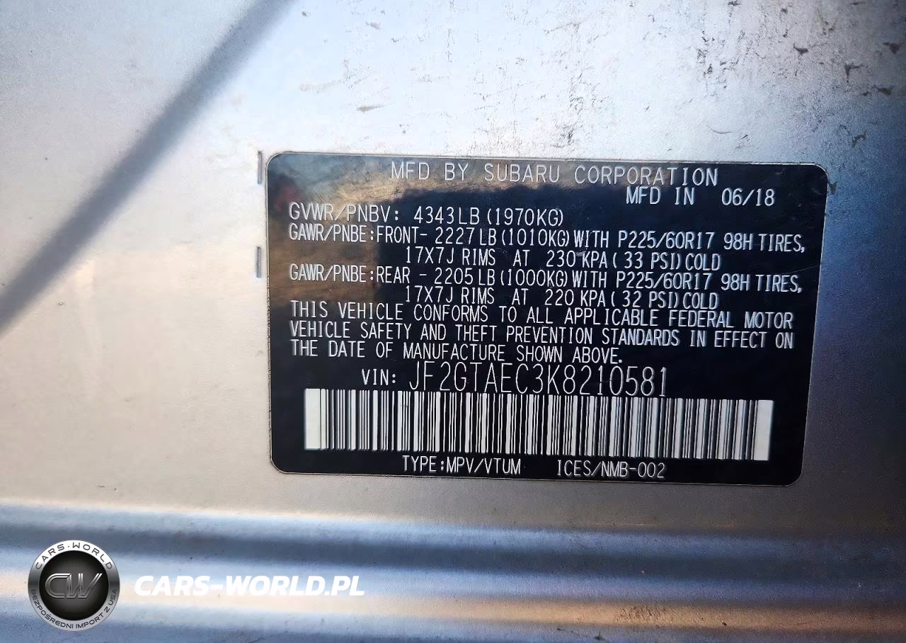 2019 Subaru Crosstrek Premium VIN:JF2GTAEC3K8210581 - 12