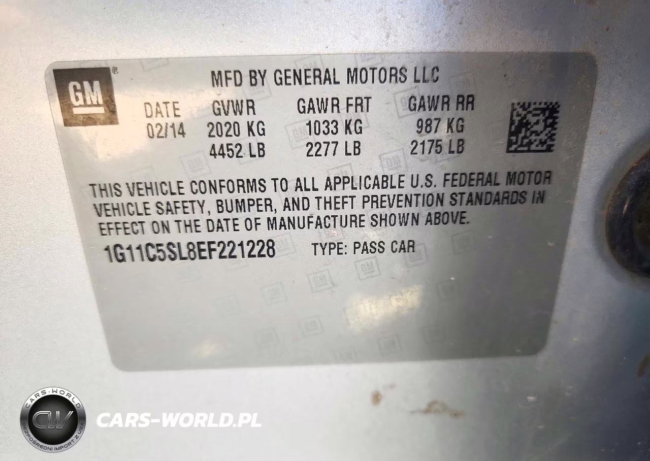 2014 Chevrolet Malibu 1Lt VIN:1G11C5SL8EF221228 - 12