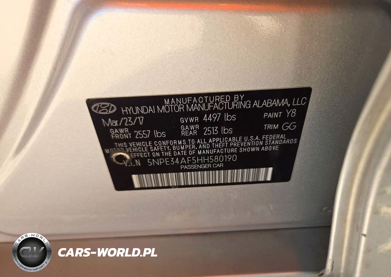 2017 Hyundai Sonata Sport VIN:5NPE34AF5HH580190 - 12