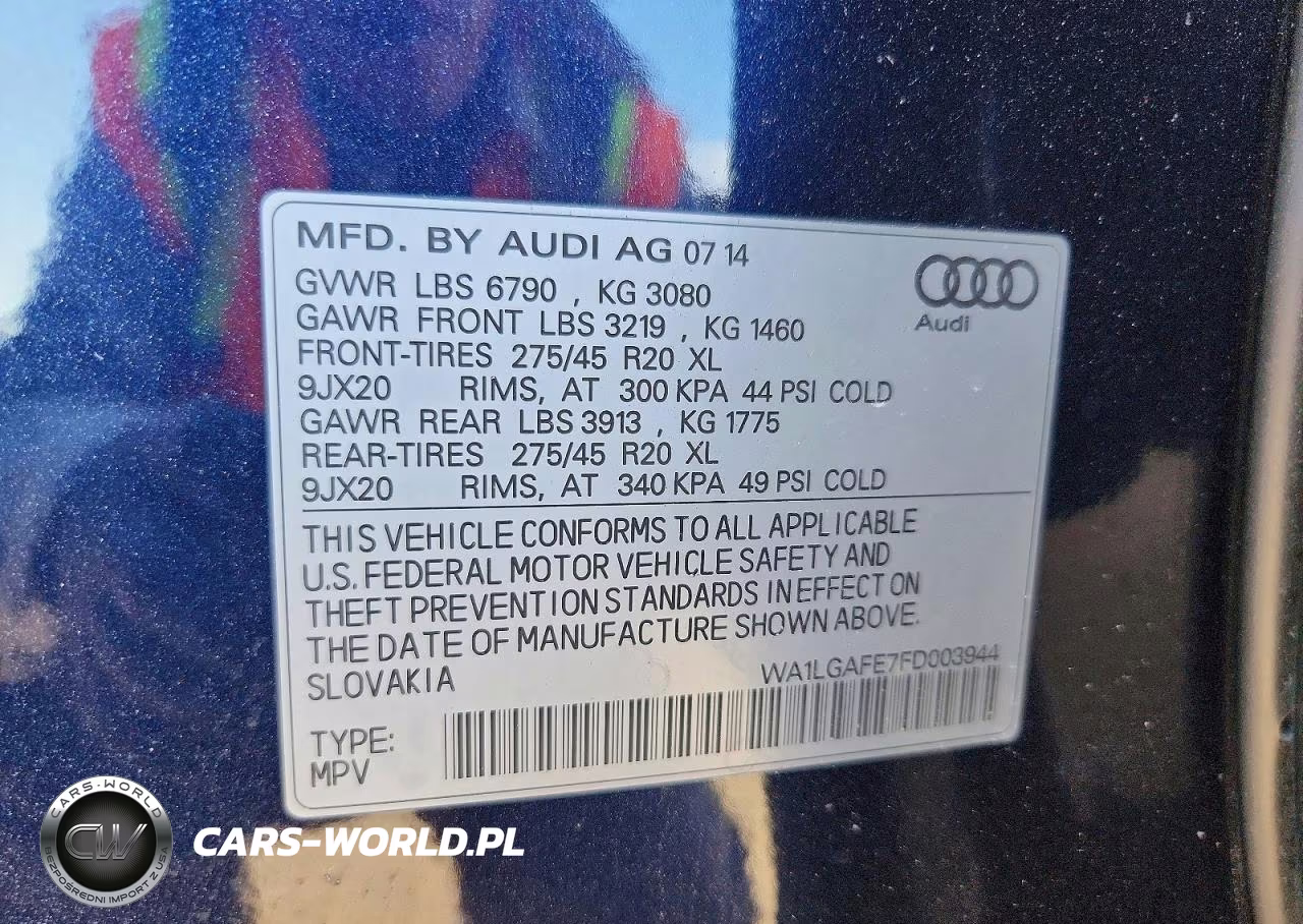 2015 Audi Q7 Premium Plus VIN:WA1LGAFE7FD003944 - 13