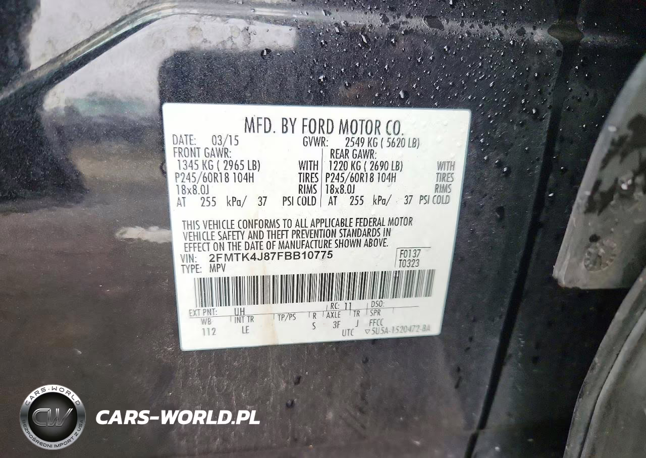 2015 Ford Edge Sel VIN:2FMTK4J87FBB10775 - 12