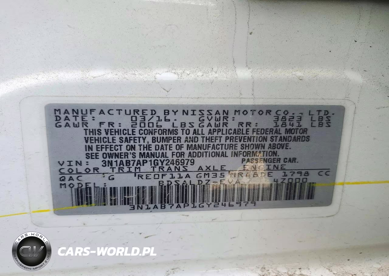 2016 Nissan Sentra Sv VIN:3N1AB7AP1GY246979 - 12