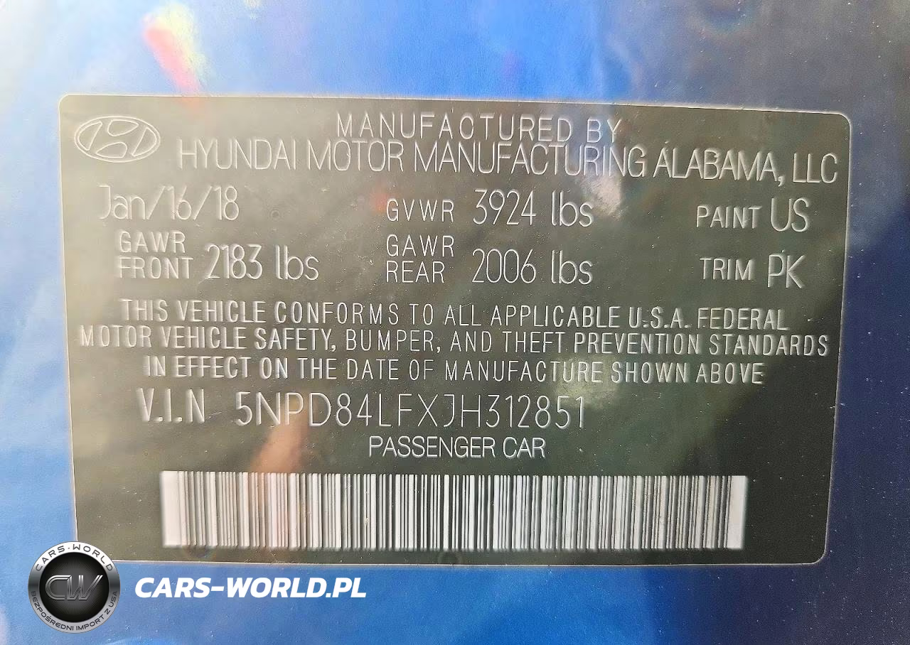 2018 Hyundai Elantra Sel VIN:5NPD84LFXJH312851 - 12
