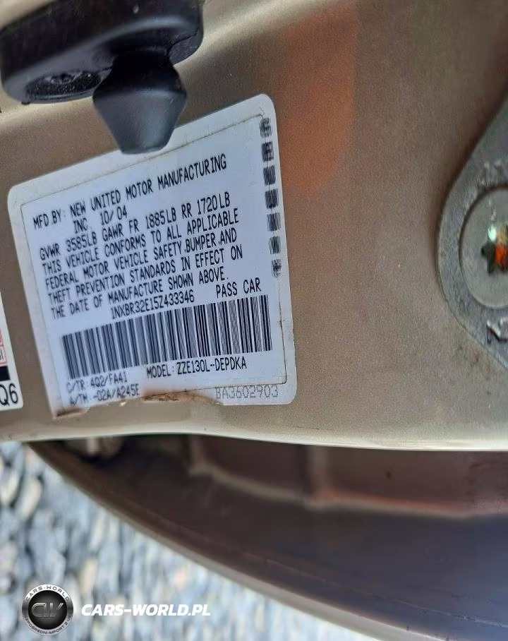 2005 Toyota Corolla Ce VIN:1NXBR32E15Z433346 - 12