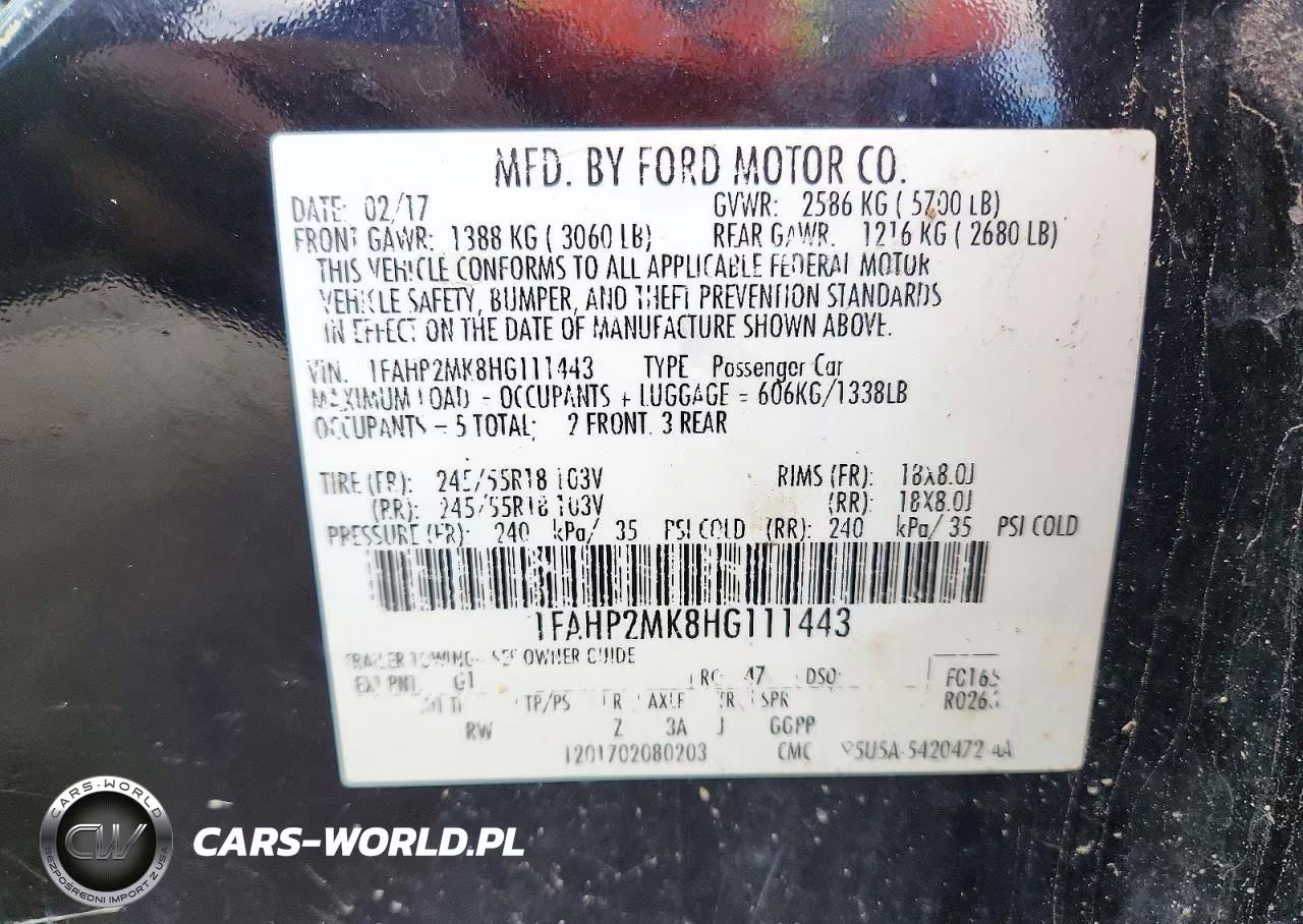 2017 Ford Taurus Police Interceptor VIN:1FAHP2MK8HG111443 - 12