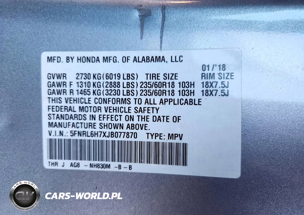 2018 Honda Odyssey Exl VIN:5FNRL6H7XJB077870 - 14