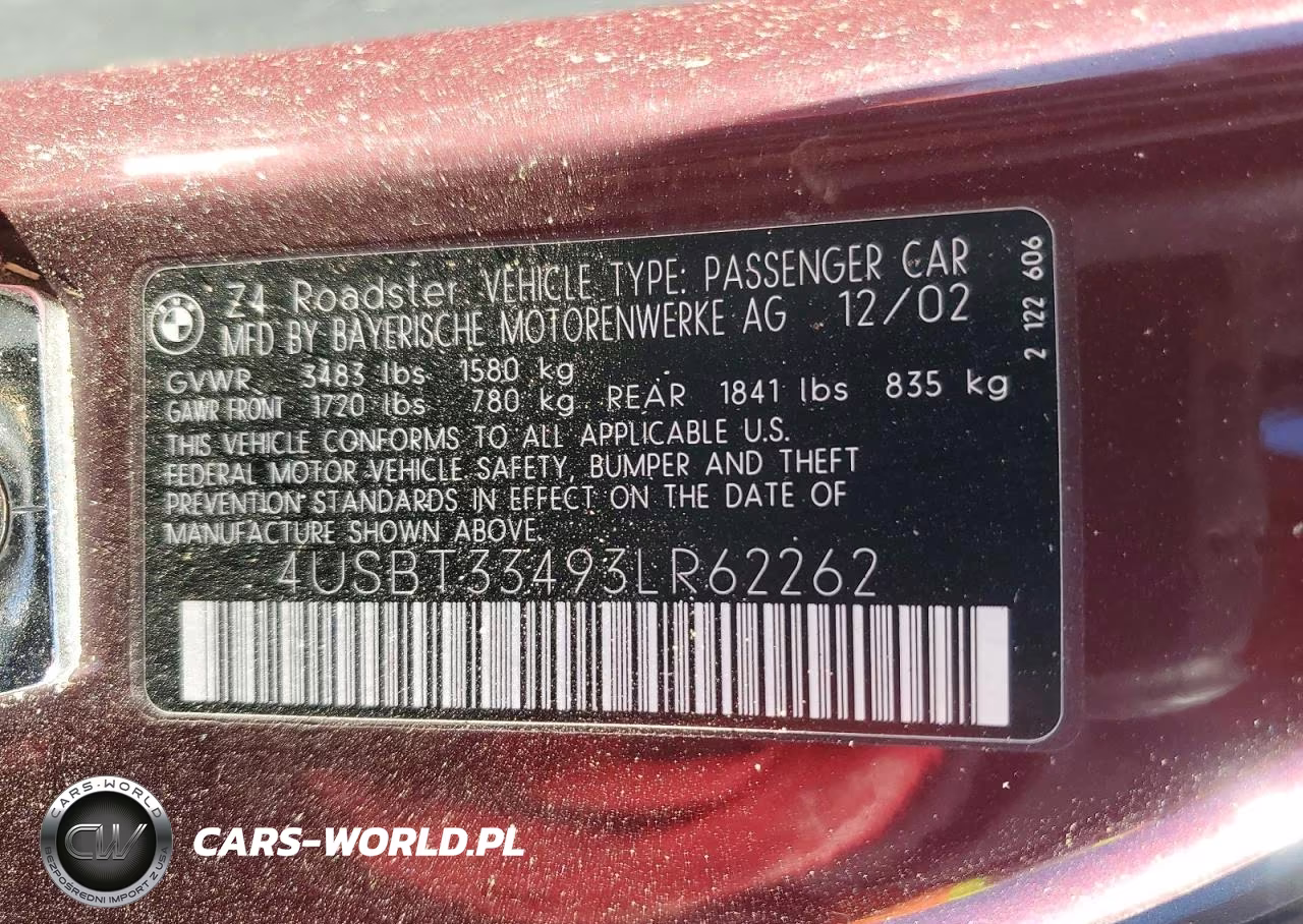 2003 BMW Z4 2.5 VIN:4USBT33493LR62262 - 12