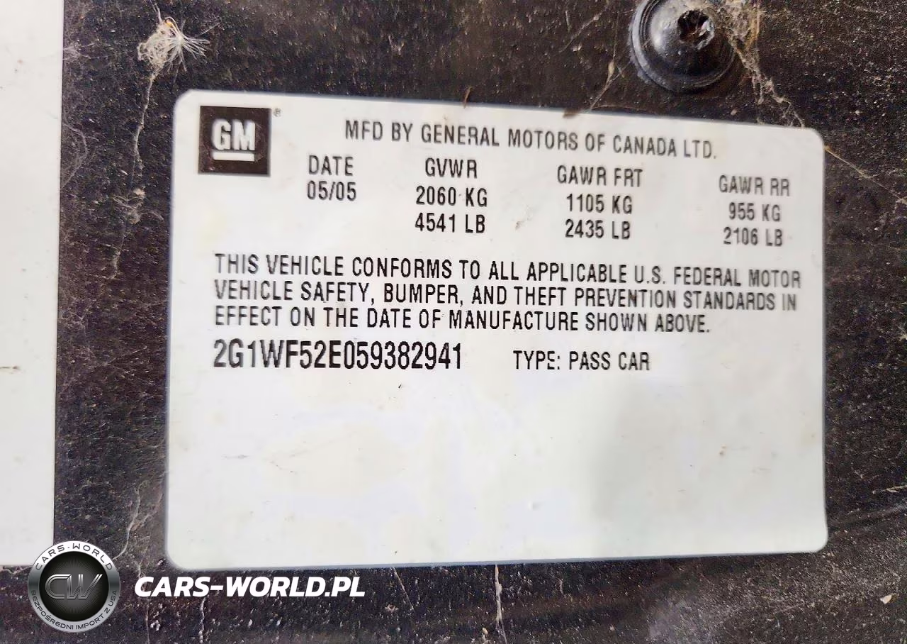 2005 Chevrolet Impala VIN:2G1WF52E059382941 - 12