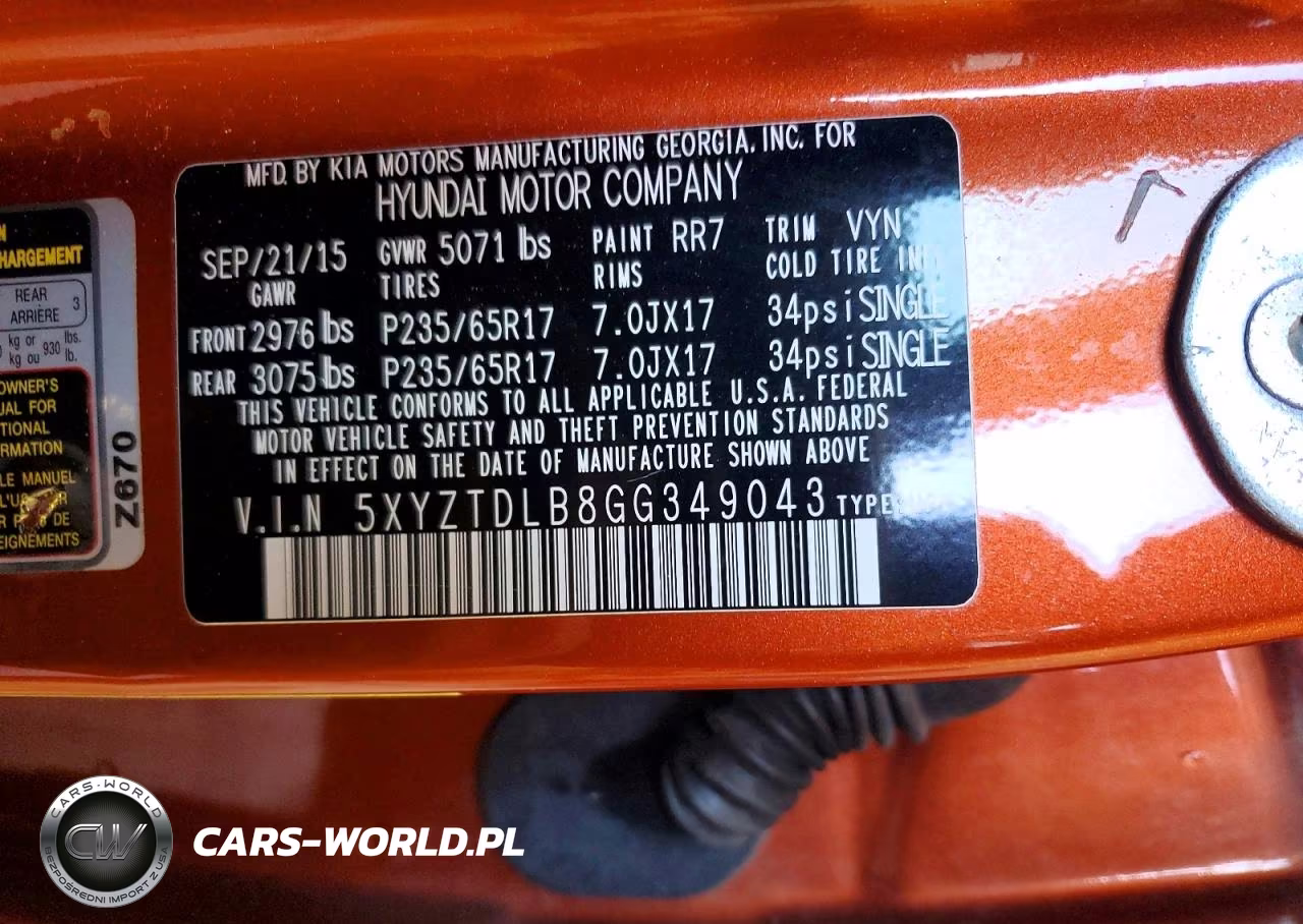 2016 Hyundai Santa Fe Sport 2.4L VIN:5XYZTDLB8GG349043 - 13