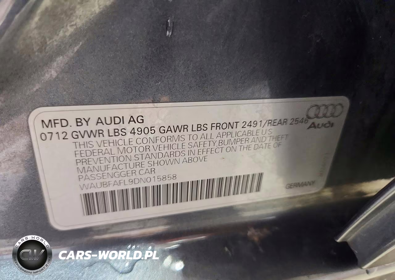2013 Audi A4 Premium VIN:WAUBFAFL9DN015858 - 12