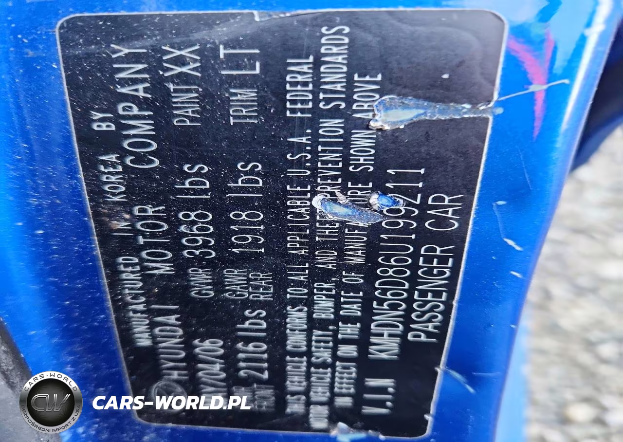 2006 Hyundai Elantra Gls VIN:KMHDN56D86U199211 - 12