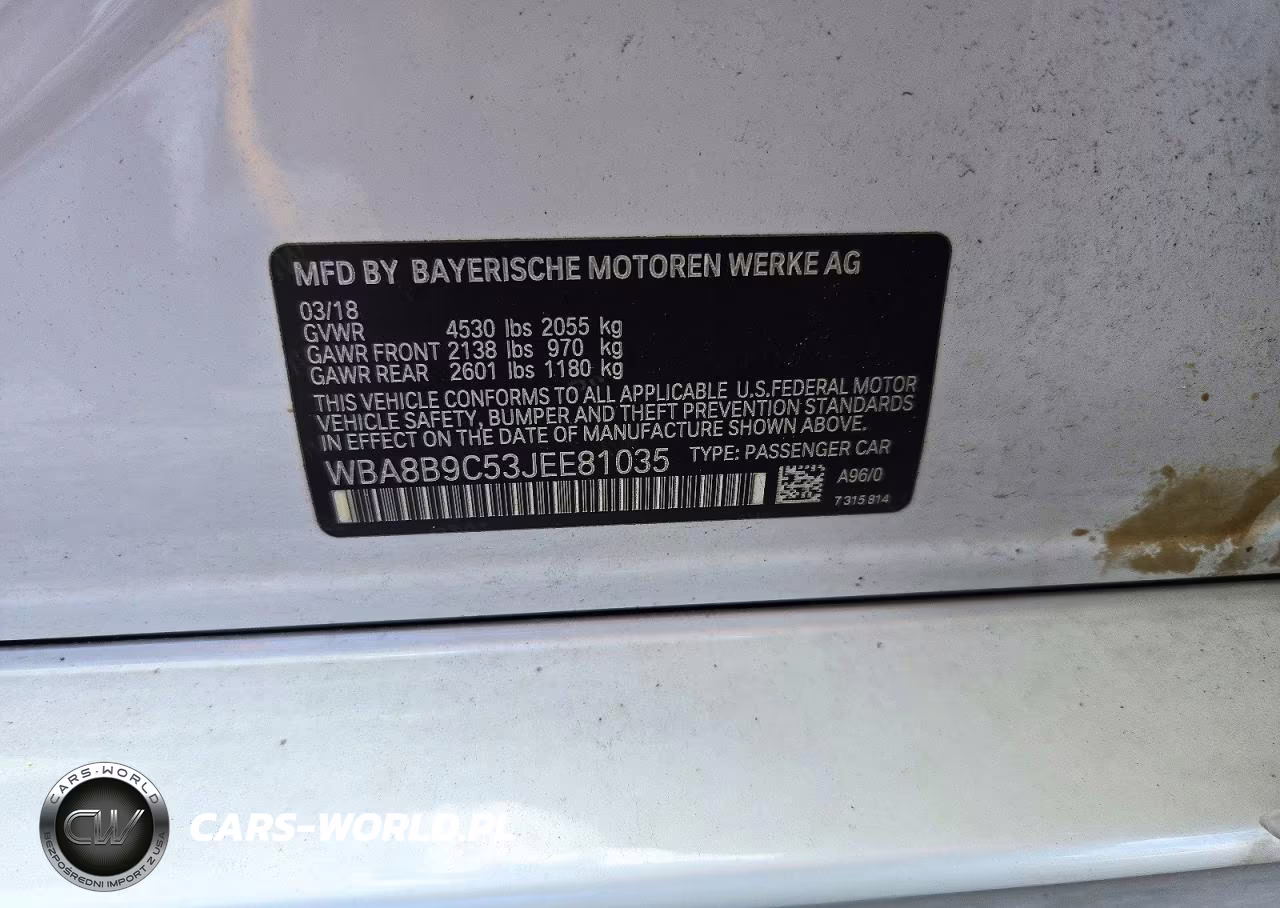 2018 BMW 330 I VIN:WBA8B9C53JEE81035 - 12