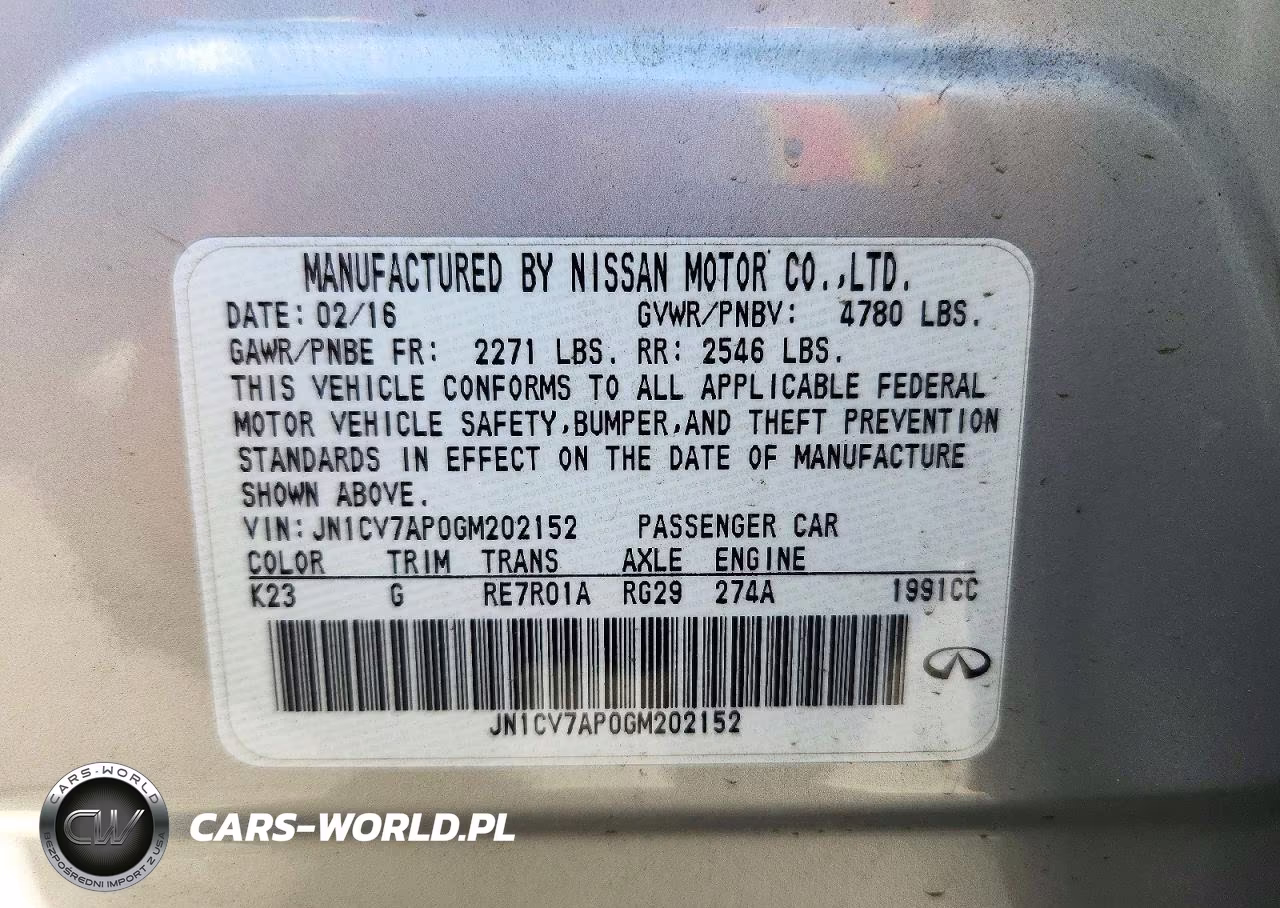 2016 Infiniti Q50 2.0T Premium VIN:JN1CV7AP0GM202152 - 13