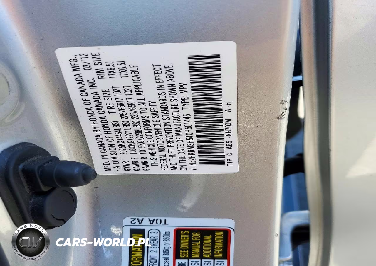 2012 Honda Cr-V Ex VIN:2HKRM3H54CH501445 - 13