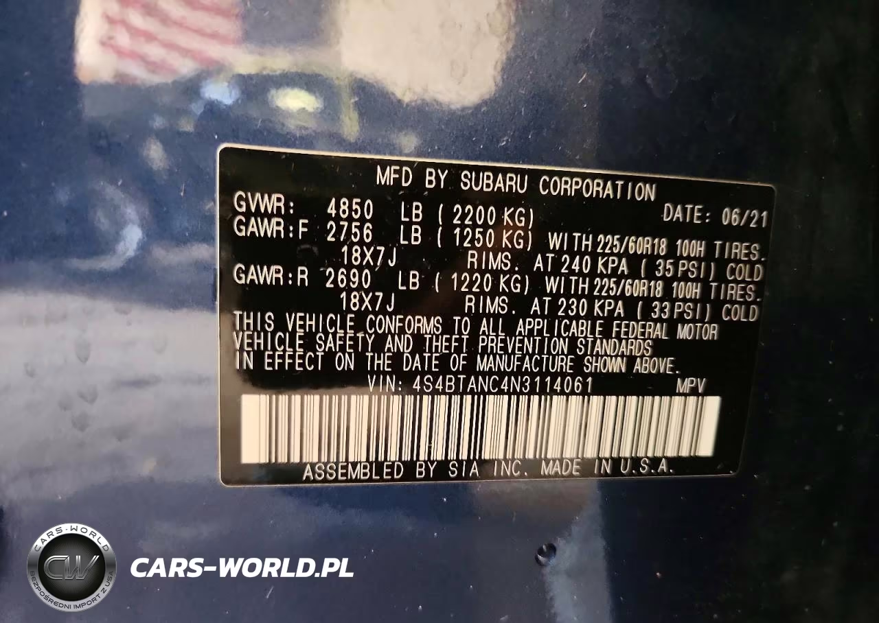 2022 Subaru Outback Limited VIN:4S4BTANC4N3114061 - 12