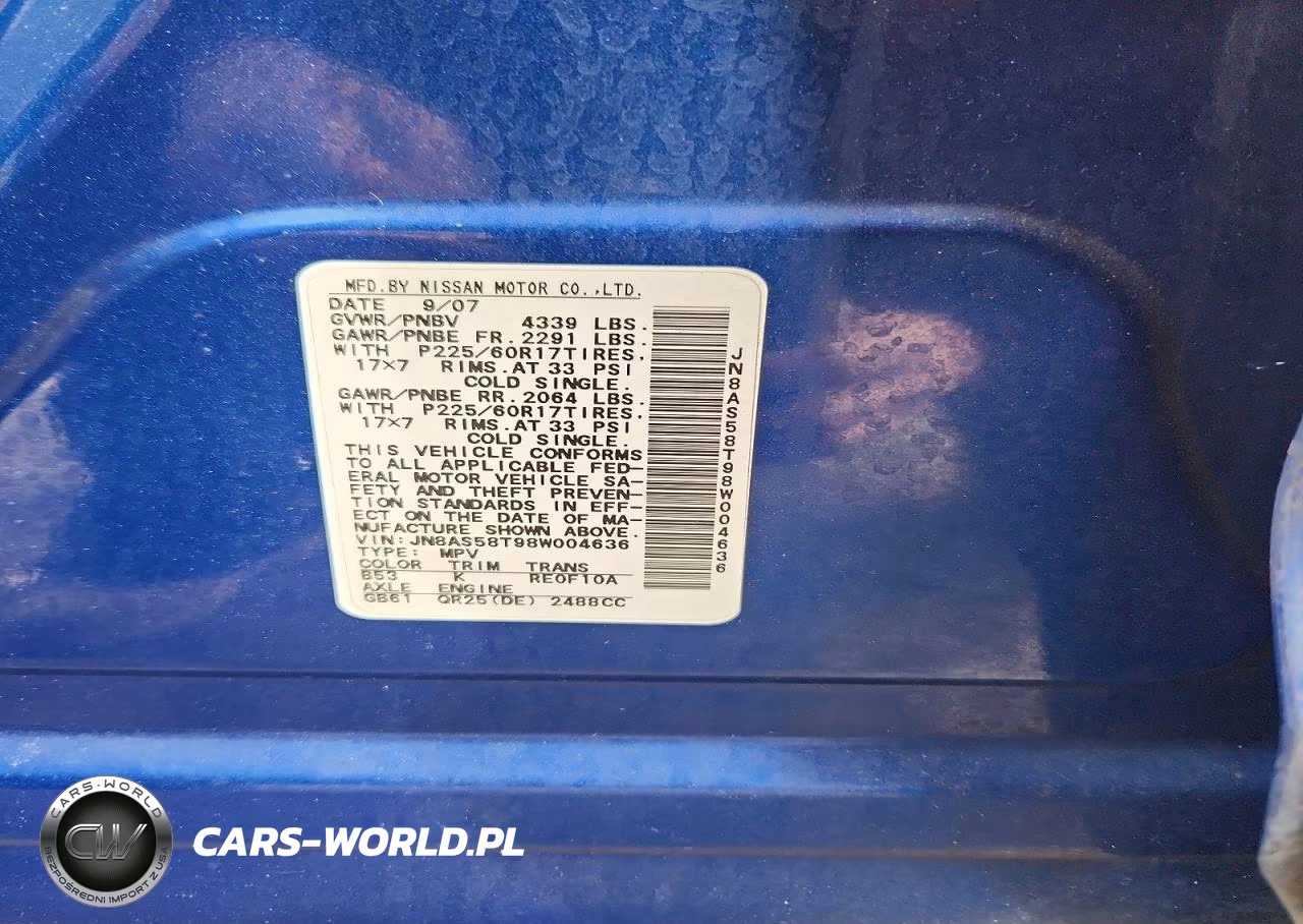2008 Nissan Rogue S VIN:JN8AS58T98W004636 - 13