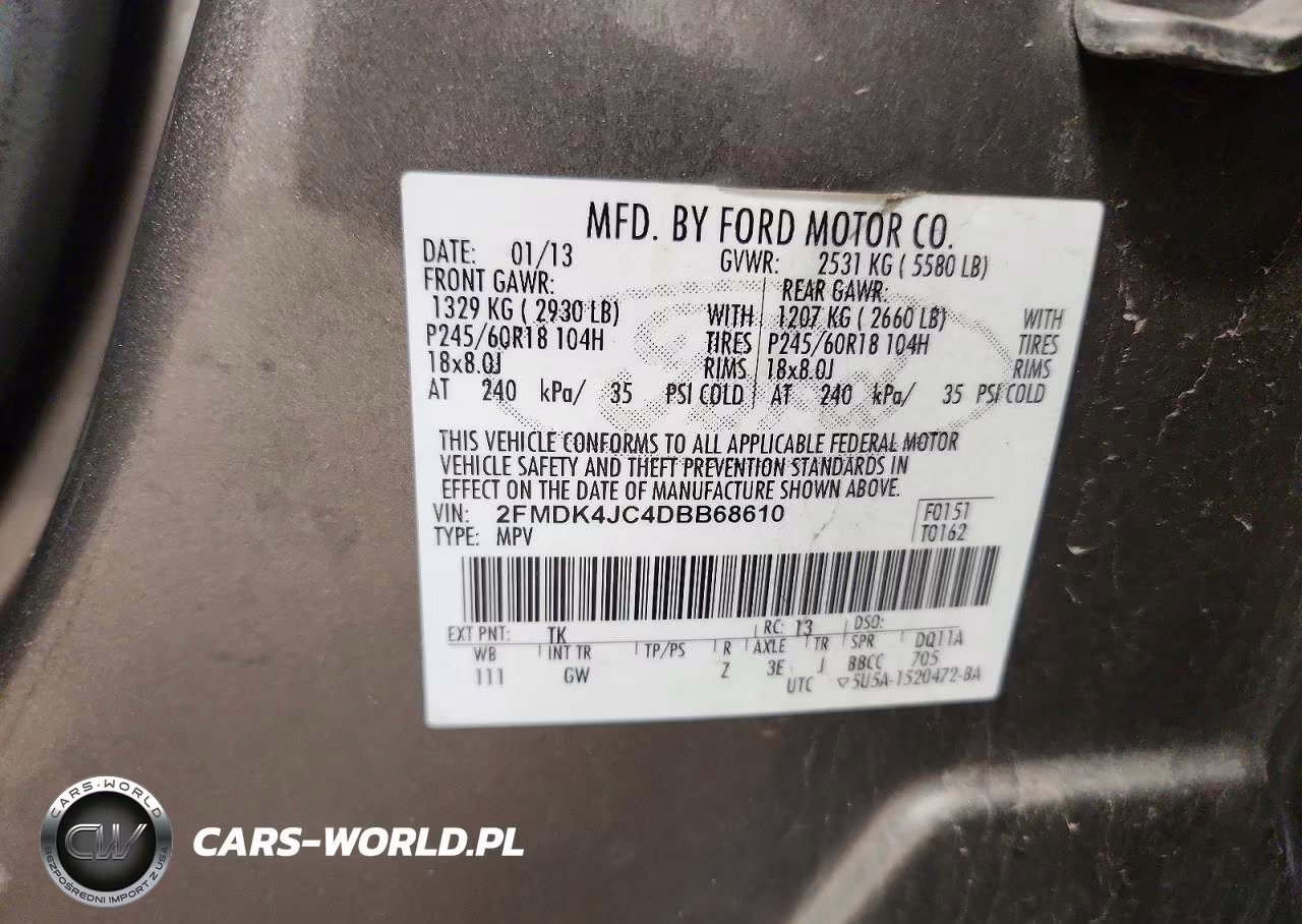 2013 Ford Edge Sel VIN:2FMDK4JC4DBB68610 - 13