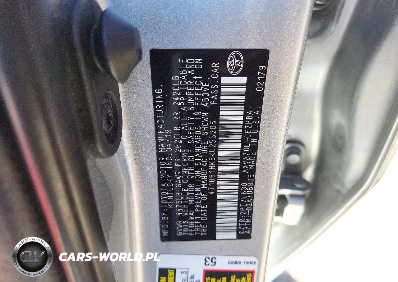2019 Toyota Camry Xse VIN:4T1B61HK5KU255205 - 13