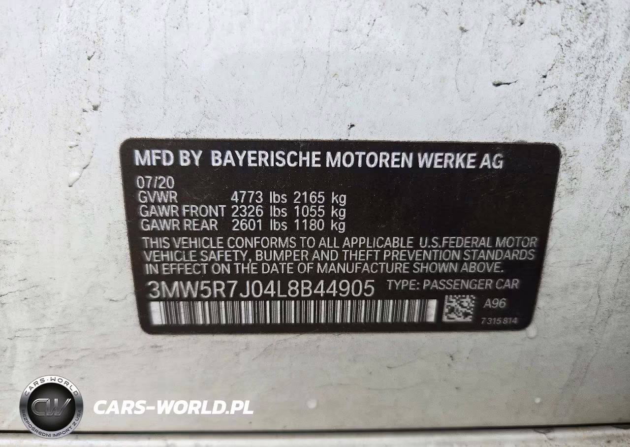 2020 BMW 330Xi VIN:3MW5R7J04L8B44905 - 12