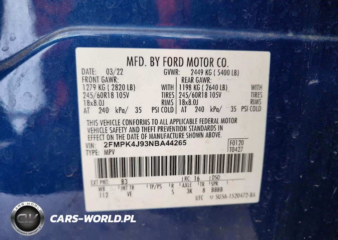 2022 Ford Edge Sel VIN:2FMPK4J93NBA44265 - 13