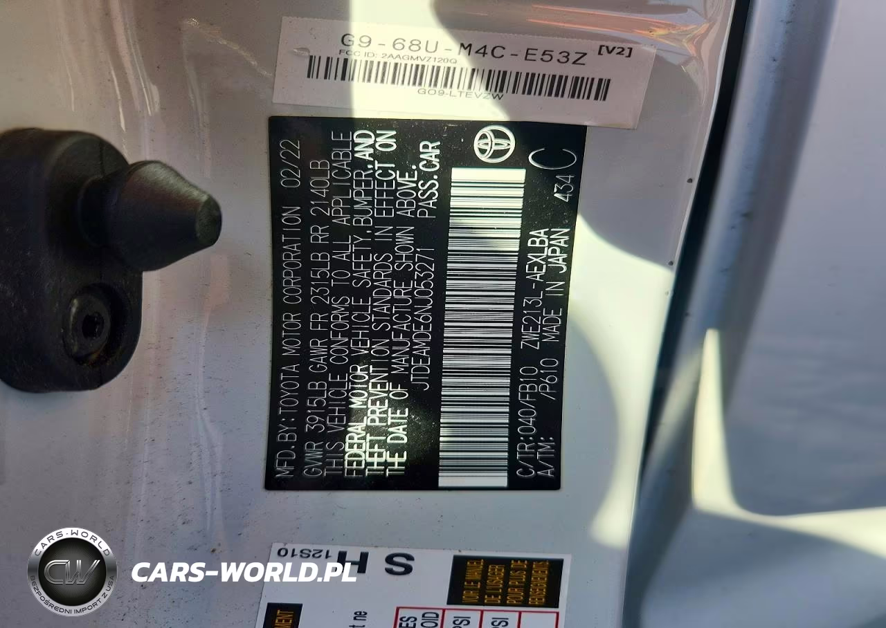 2022 Toyota Corolla Le VIN:JTDEAMDE6NJ053271 - 12