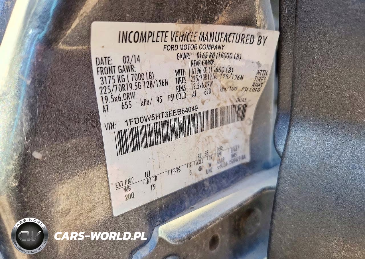 2014 Ford F550 Super Duty VIN:1FD0W5HT3EEB64049 - 12