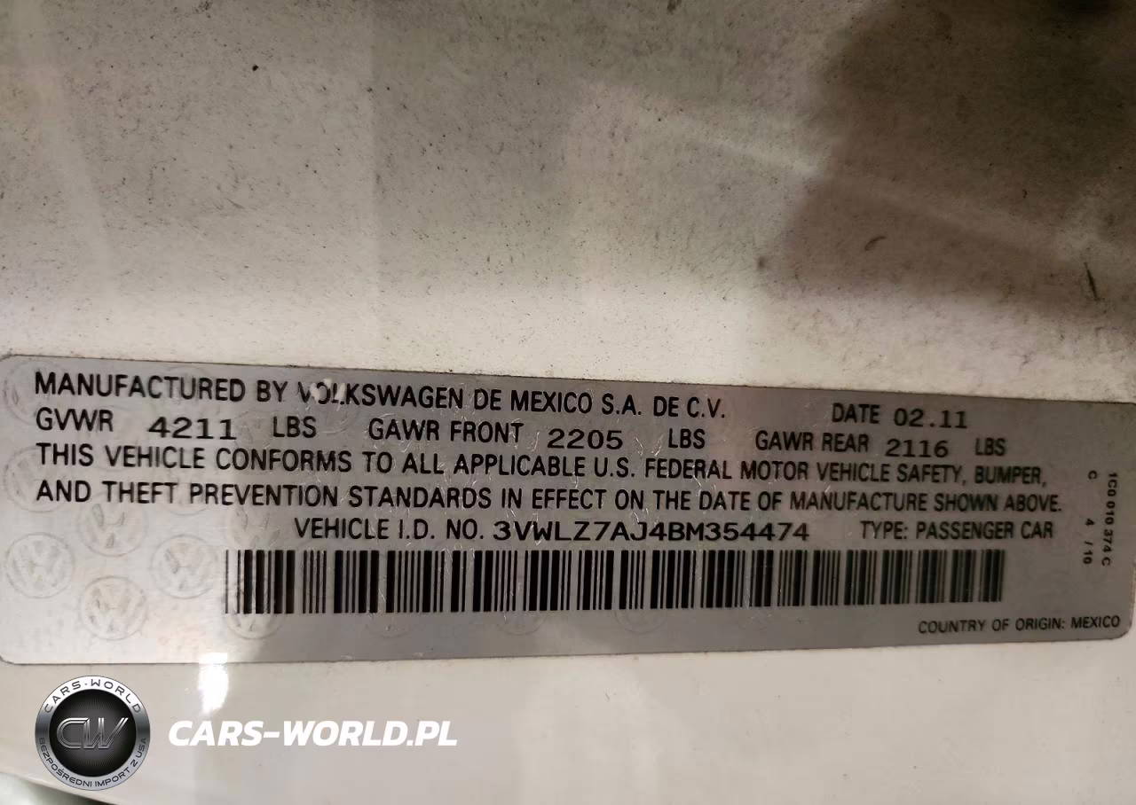 2011 Volkswagen Jetta Sel VIN:3VWLZ7AJ4BM354474 - 12