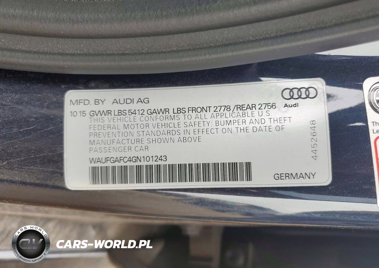 2016 Audi A6 Premium Plus VIN:WAUFGAFC4GN101243 - 12