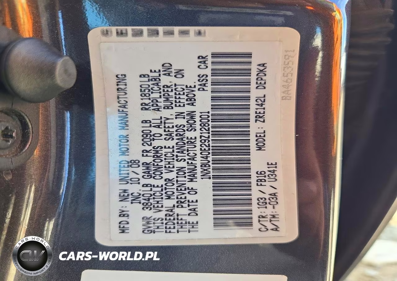 2009 Toyota Corolla Le VIN:1NXBU40E29Z128001 - 12