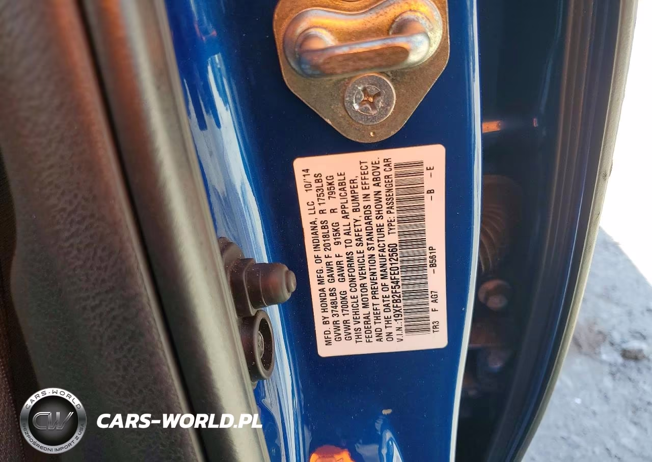 2015 Honda Civic Lx VIN:19XFB2F54FE012560 - 12