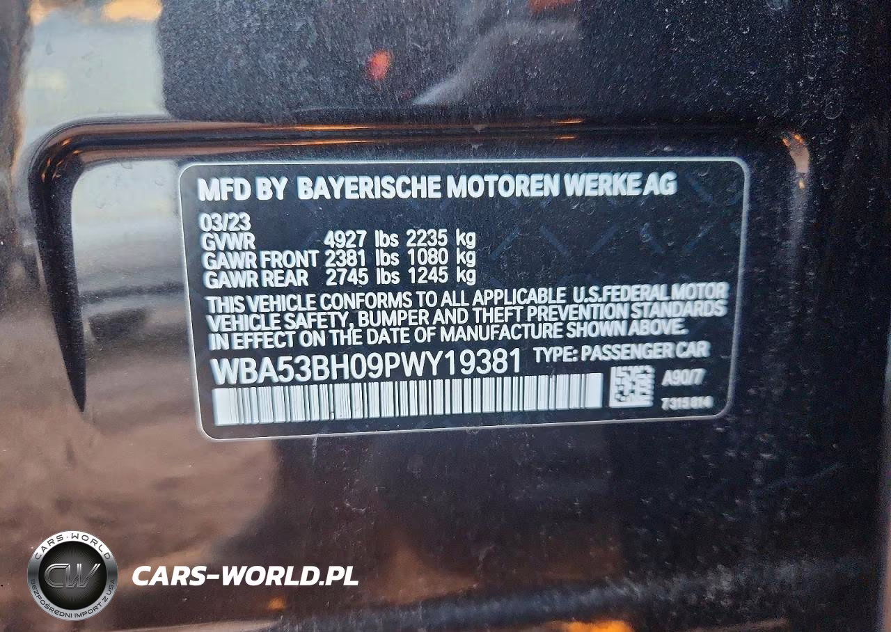 2023 BMW 530 I VIN:WBA53BH09PWY19381 - 12