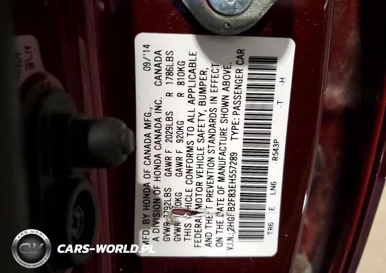2014 Honda Civic Ex VIN:2HGFB2F83EH557289 - 12