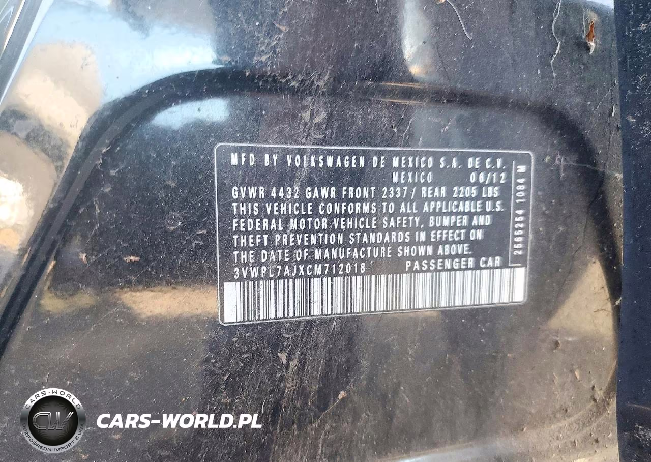 2012 Volkswagen Jetta Tdi VIN:3VWPL7AJXCM712018 - 12