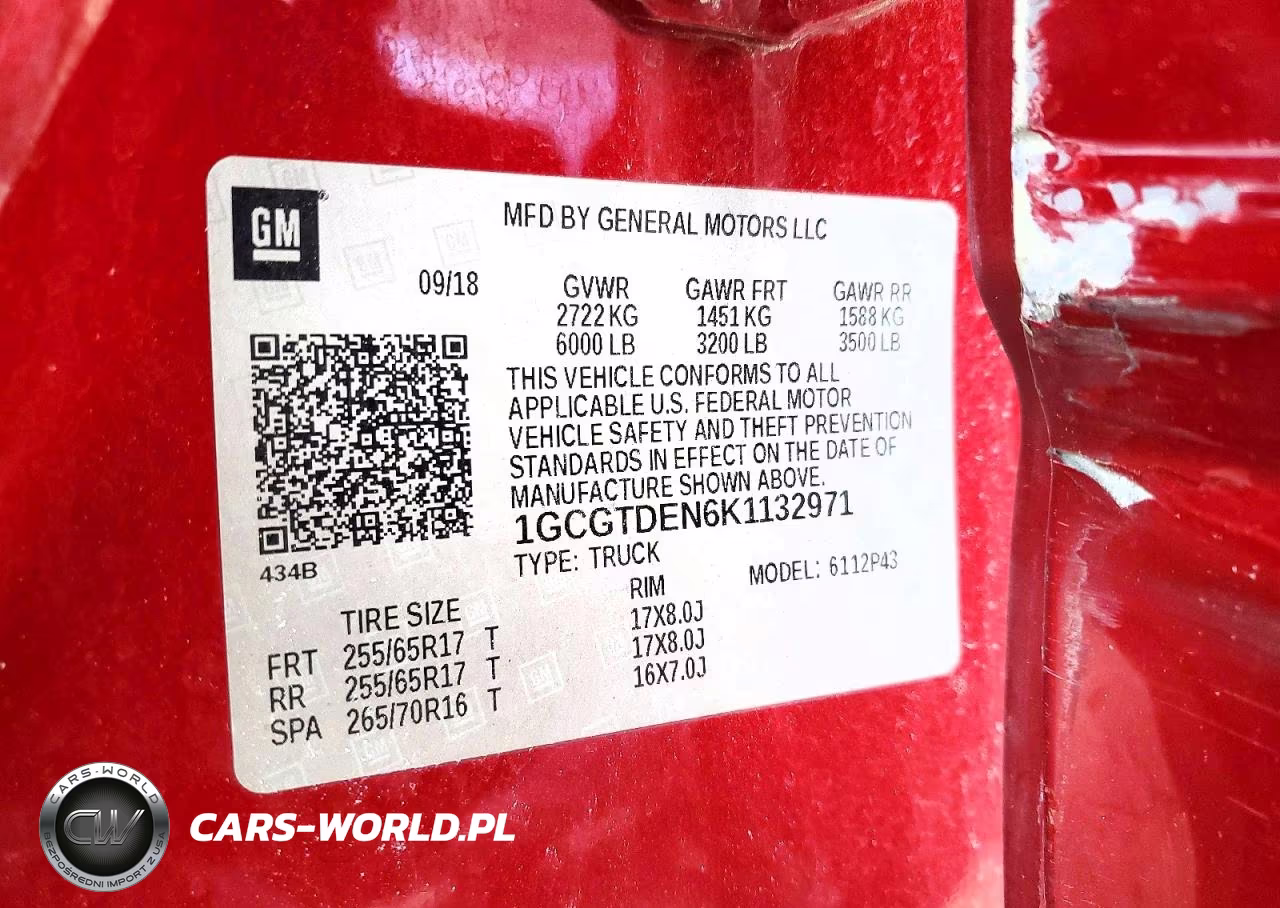 2019 Chevrolet Colorado Z71 VIN:1GCGTDEN6K1132971 - 12