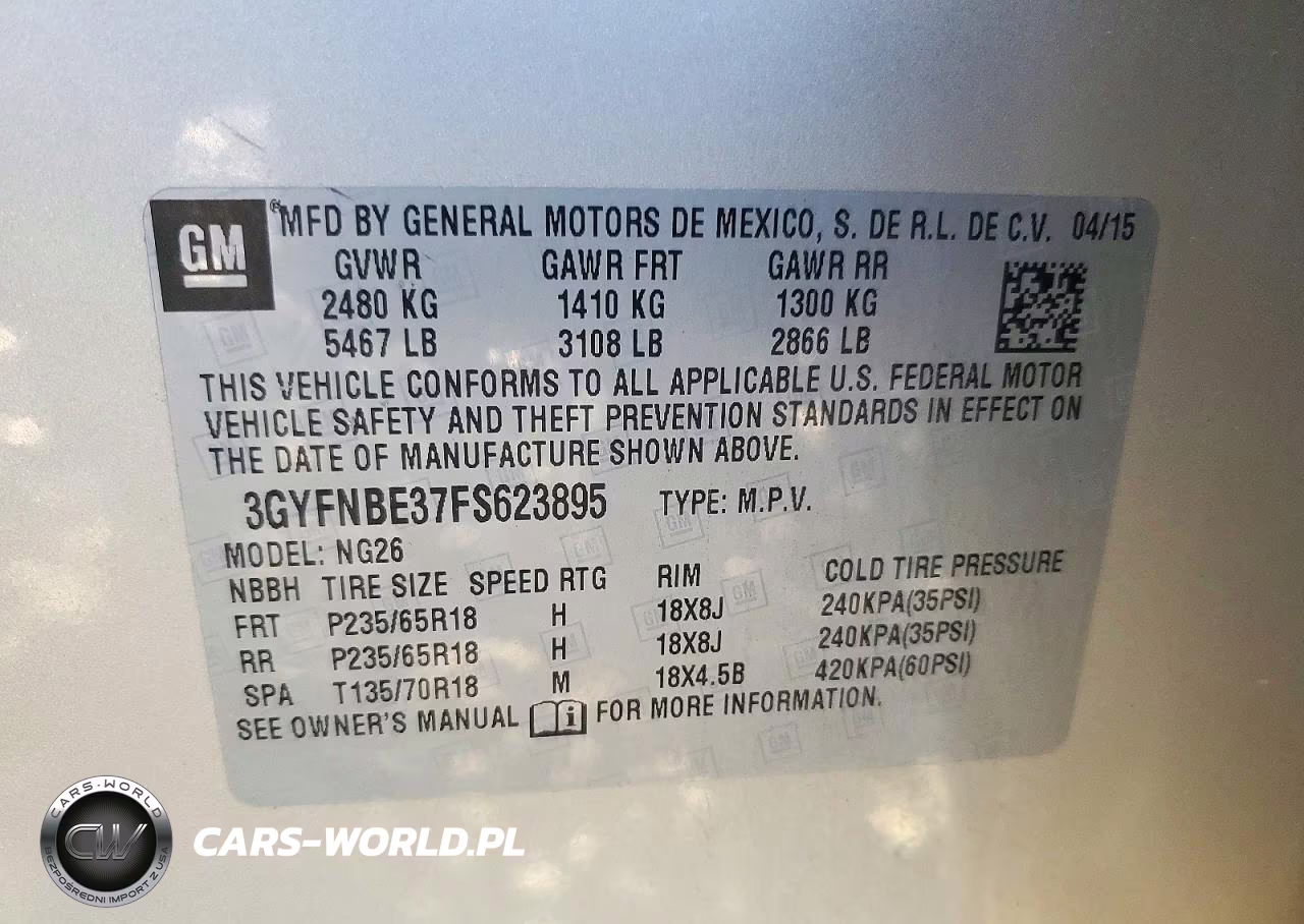 2015 Cadillac Srx Luxury Collection VIN:3GYFNBE37FS623895 - 13