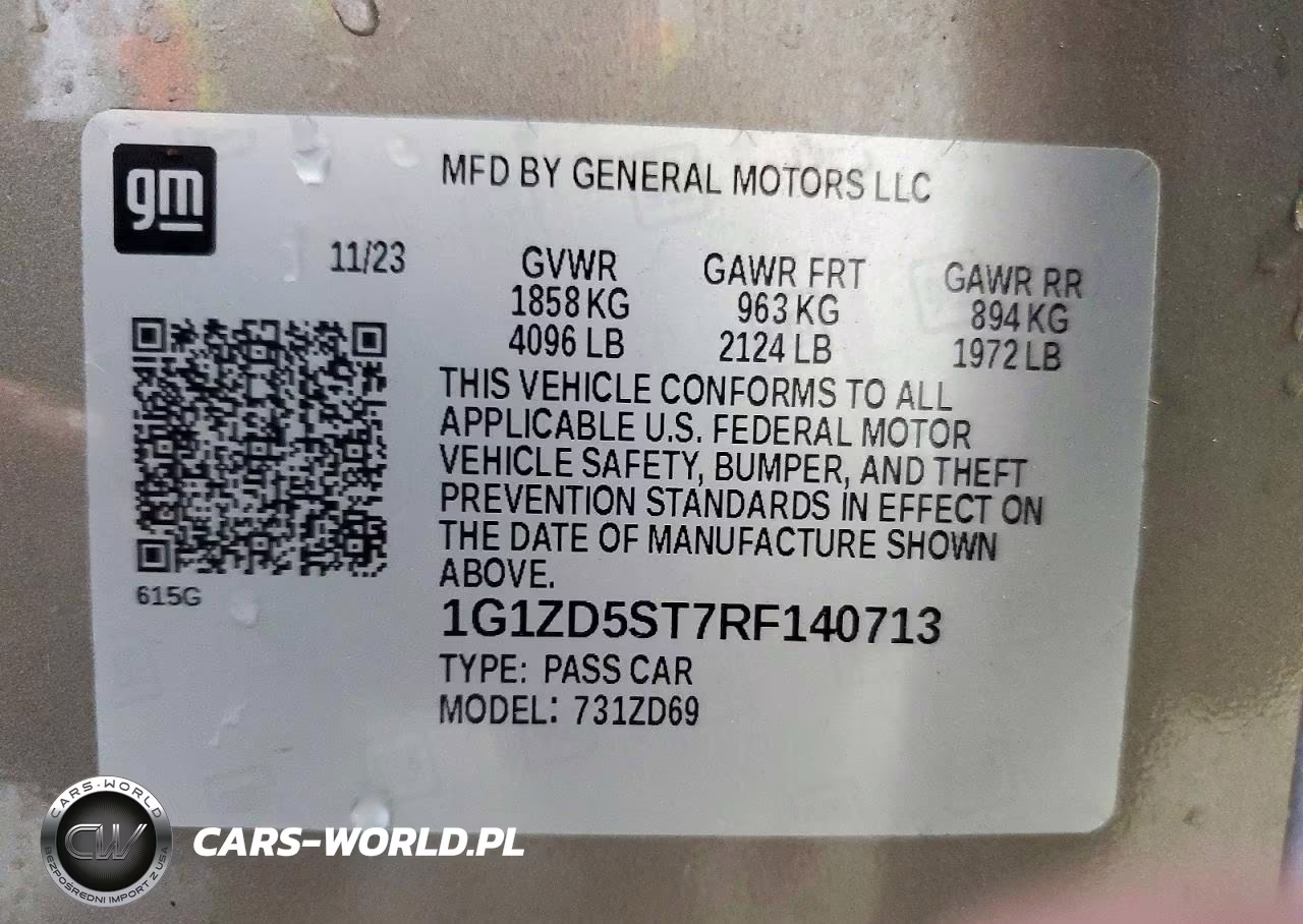 2024 Chevrolet Malibu Lt VIN:1G1ZD5ST7RF140713 - 12