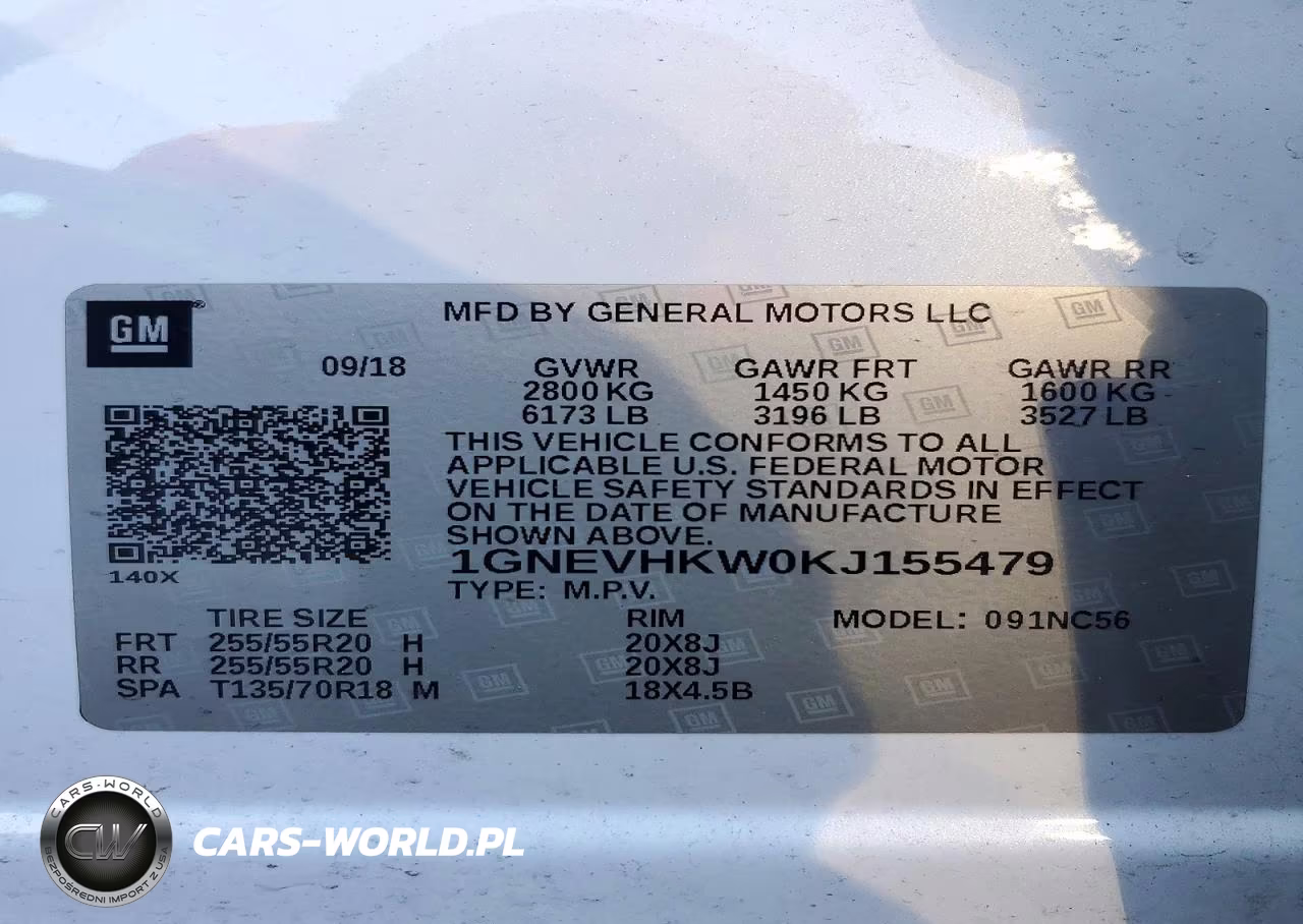 2019 Chevrolet Traverse Lt VIN:1GNEVHKW0KJ155479 - 13