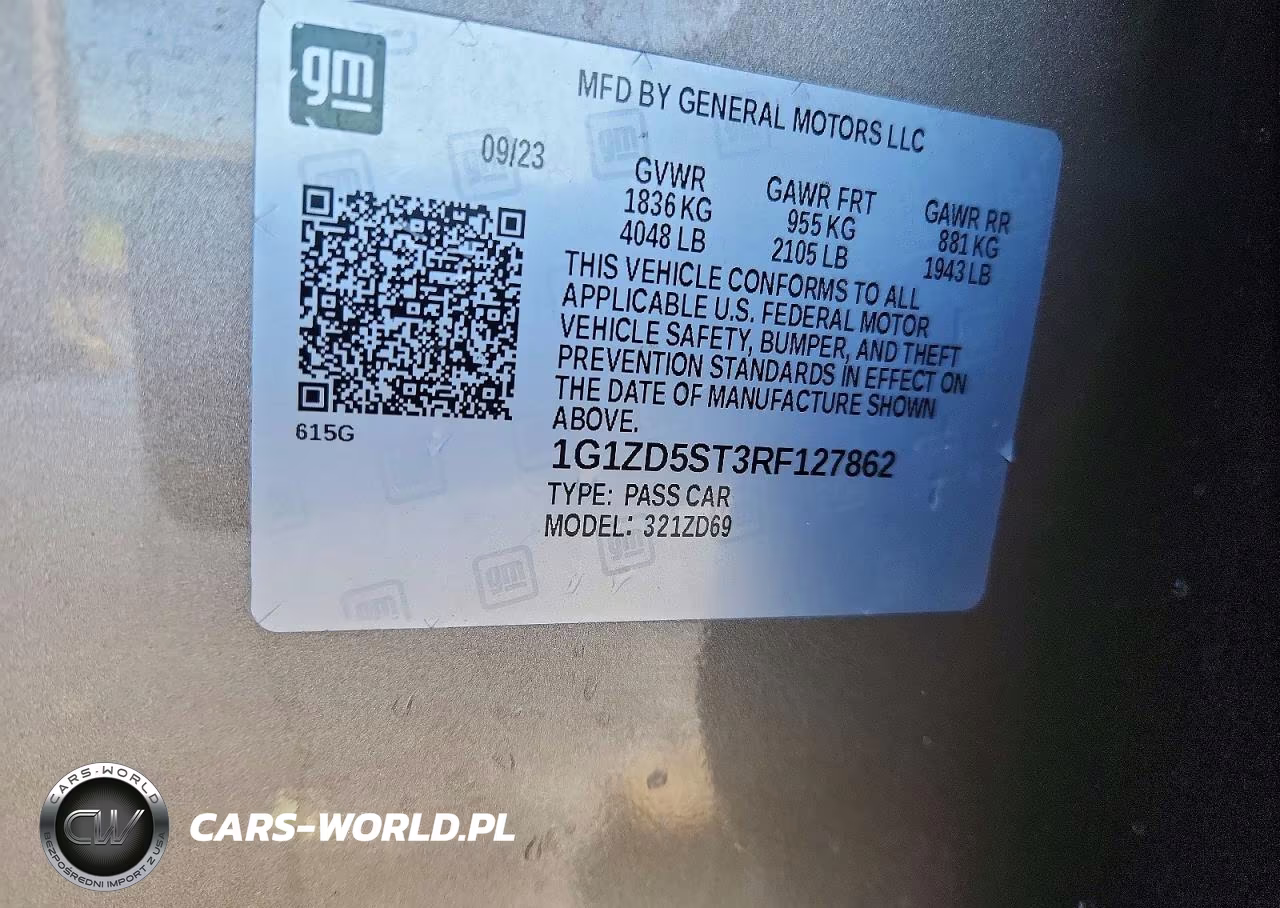 2024 Chevrolet Malibu Lt VIN:1G1ZD5ST3RF127862 - 12