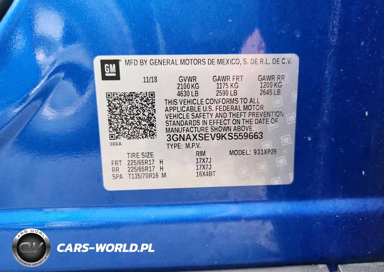2019 Chevrolet Equinox Ls VIN:3GNAXSEV9KS559663 - 13
