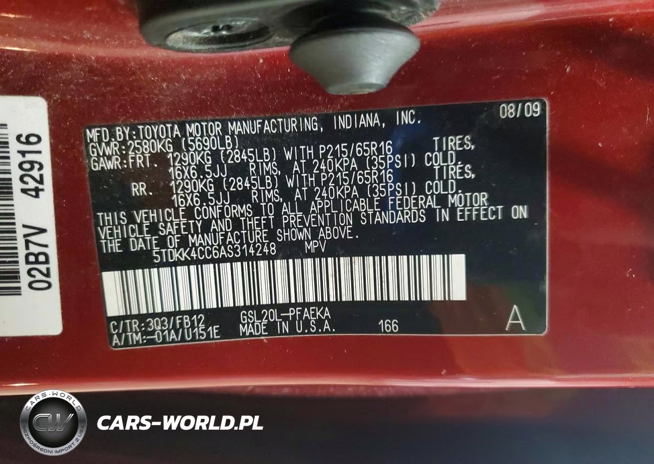 2010 Toyota Sienna Ce 7-Passenger VIN:5TDKK4CC6AS314248 - 14