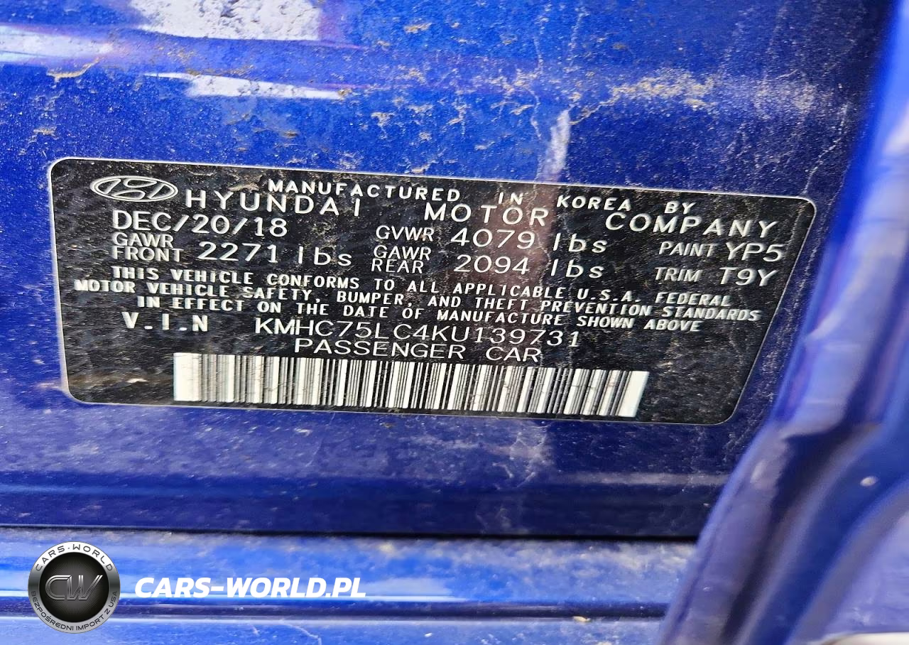 2019 Hyundai Ioniq Sel VIN:KMHC75LC4KU139731 - 13
