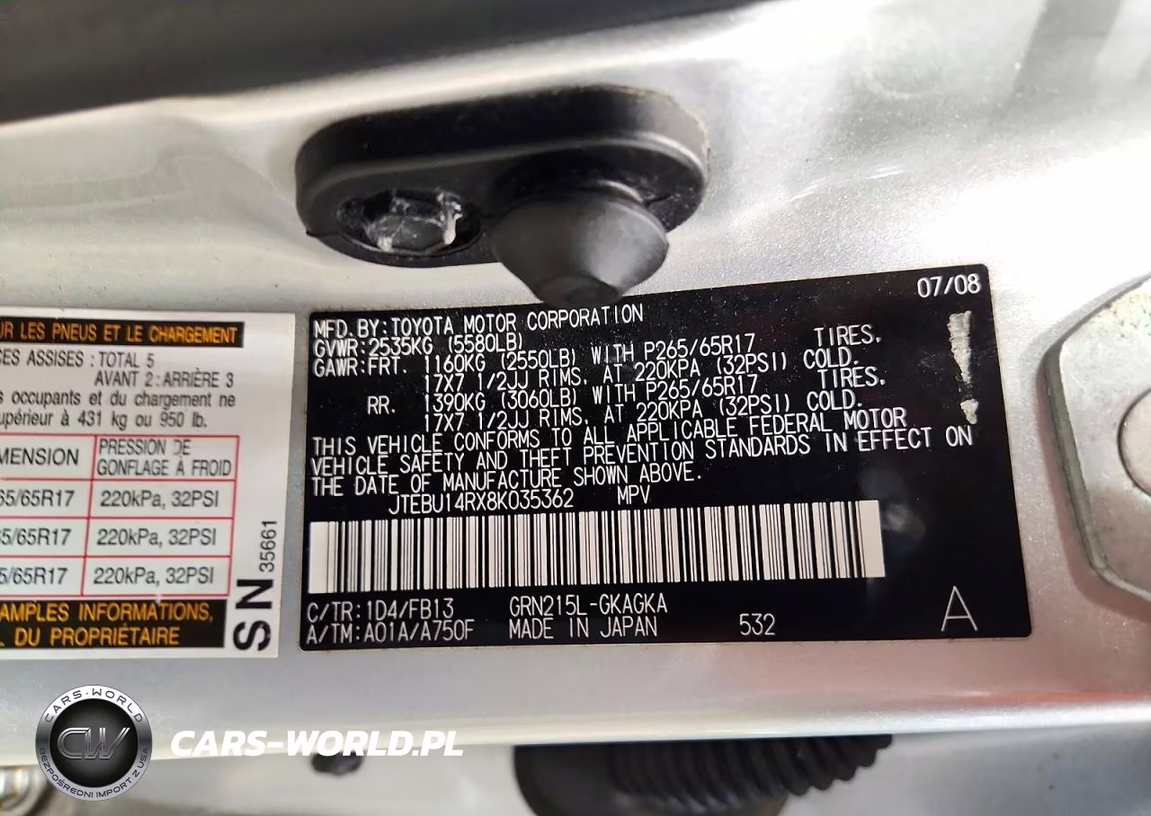 2008 Toyota 4Runner Sport Edition VIN:JTEBU14RX8K035362 - 13