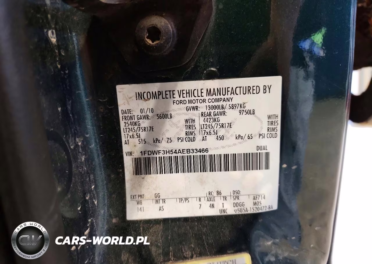 2010 Ford F350 Super Duty VIN:1FDWF3H54AEB33466 - 12