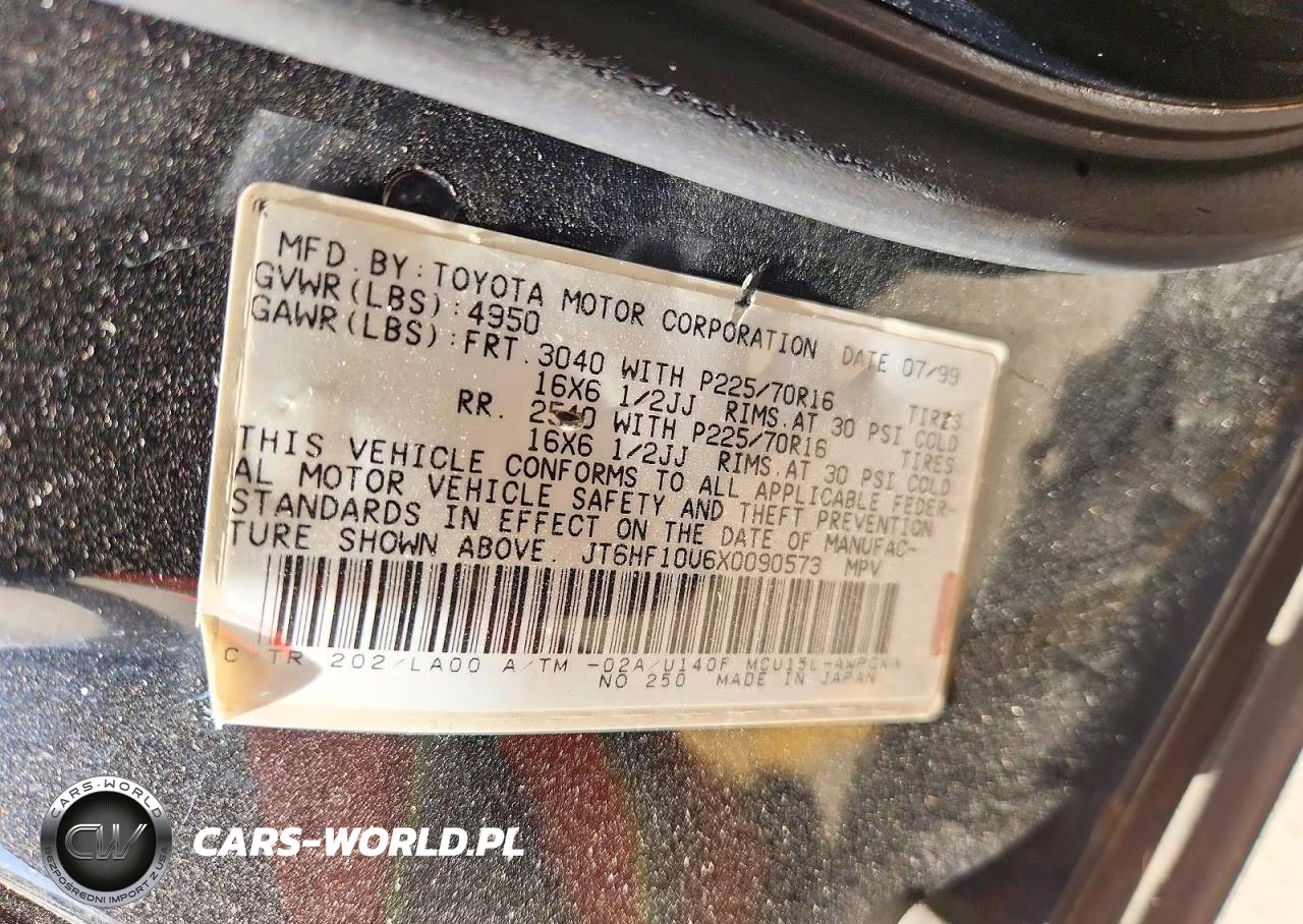 1999 Lexus Rx 300 VIN:JT6HF10U6X0090573 - 14